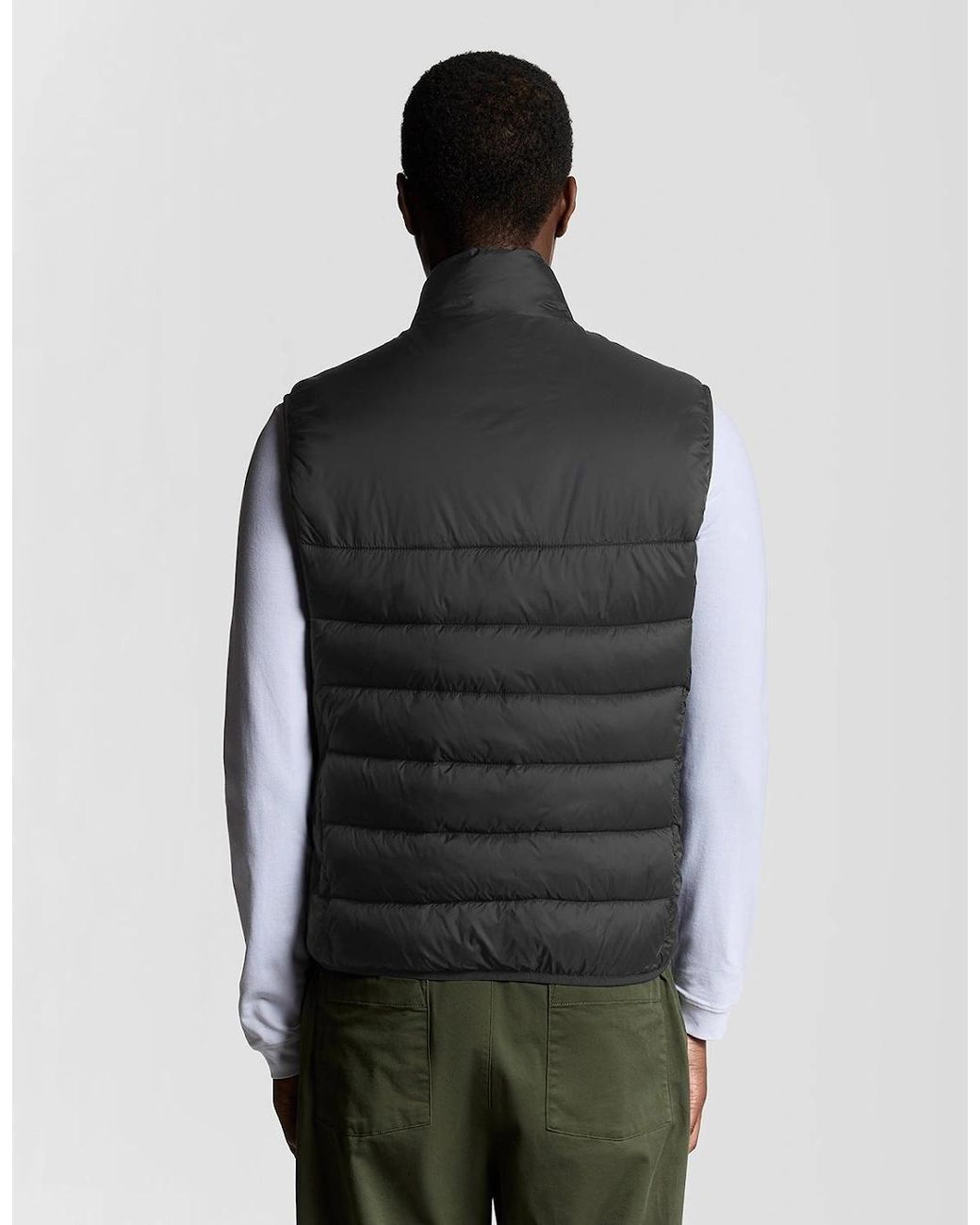 Lyle & Scott Black Wadded Gilet for men