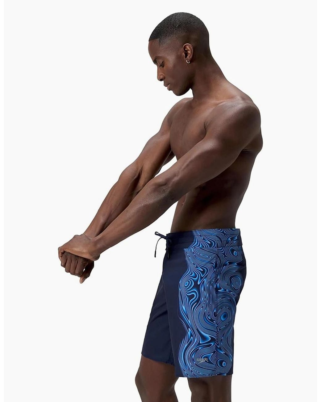 Speedo Blue Lookout Swirl Boardshorts for men