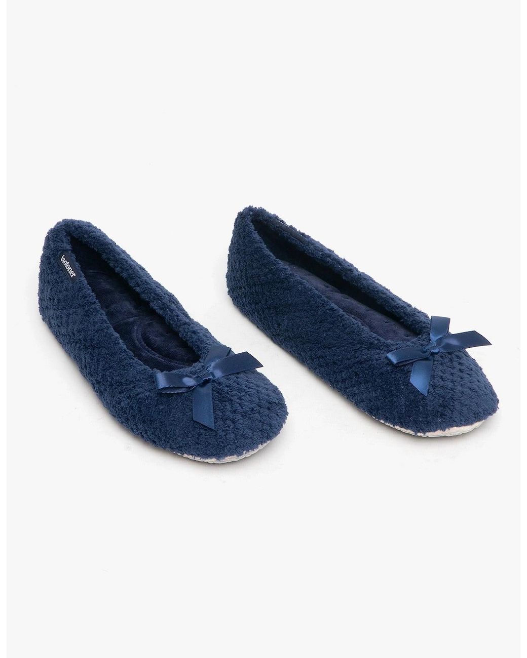 Totes Blue Isotoner Popcorn Ballet Ballerina Slippers