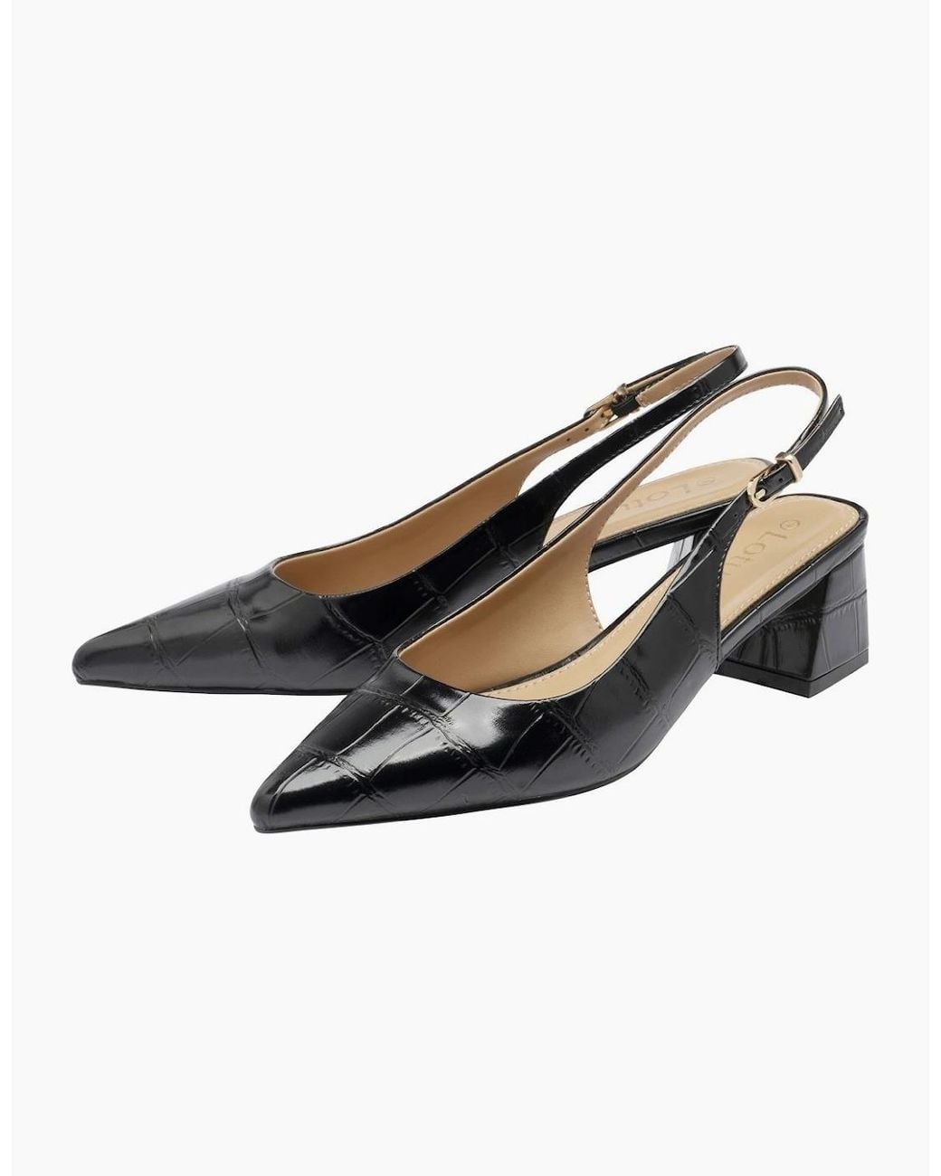 Lotus Black Arwen Court Shoes