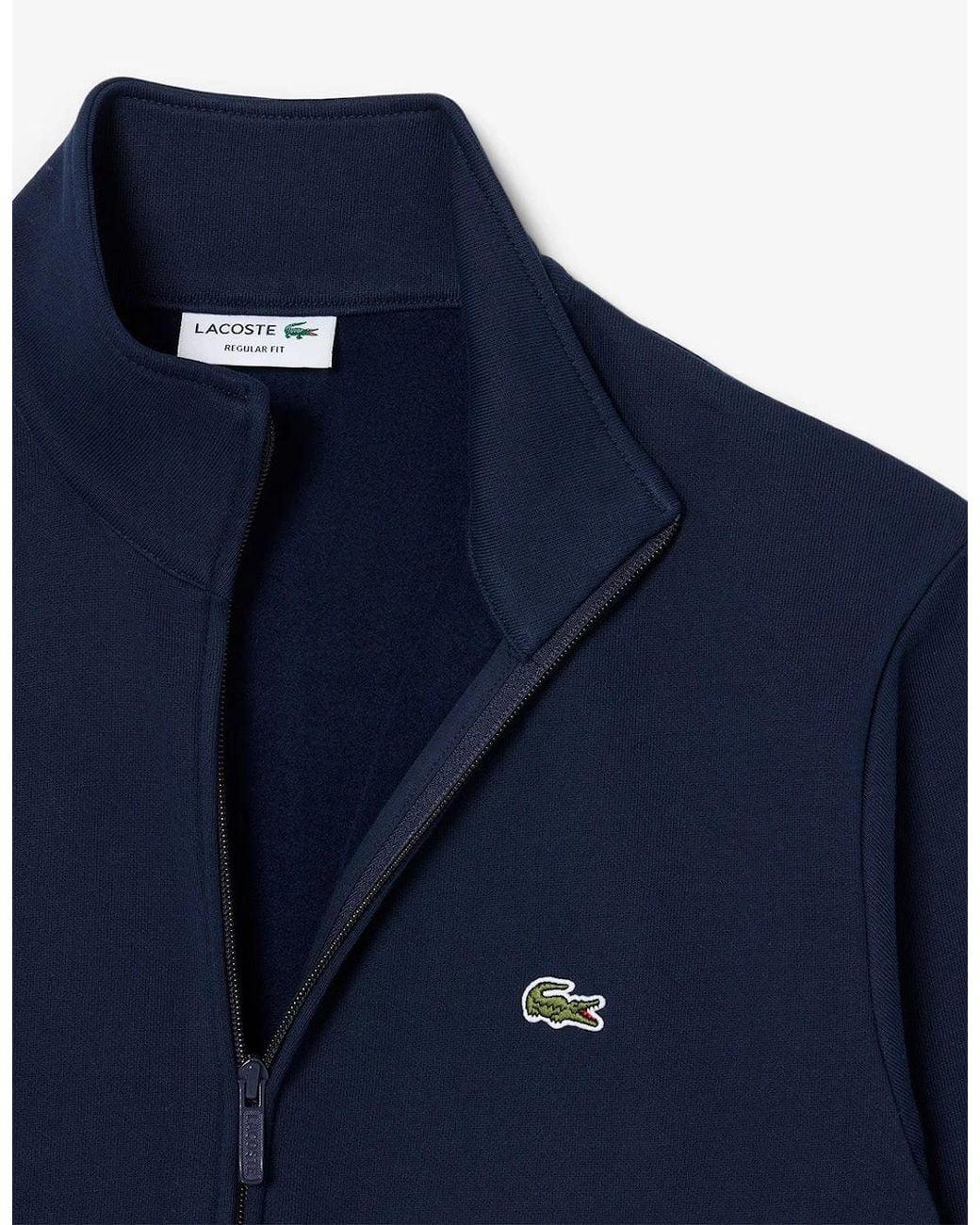 Lacoste Blue Sh8870 Full Zip Fleece Track Top for men