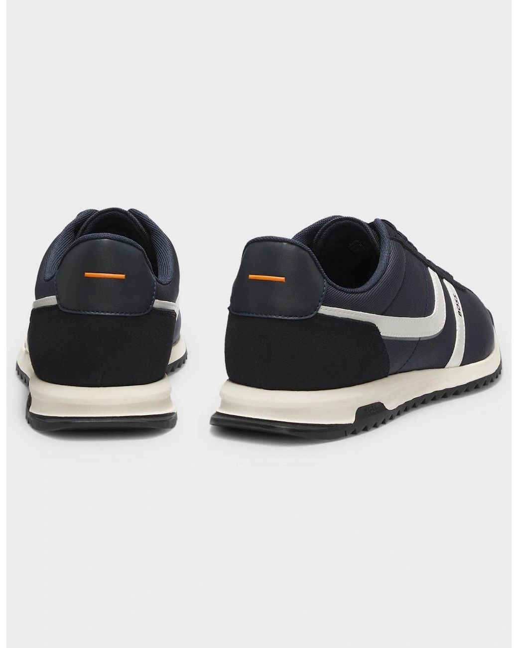 Boss Blue Boss Zayn Low-Top Trainers With Faux-Leather Trims for men
