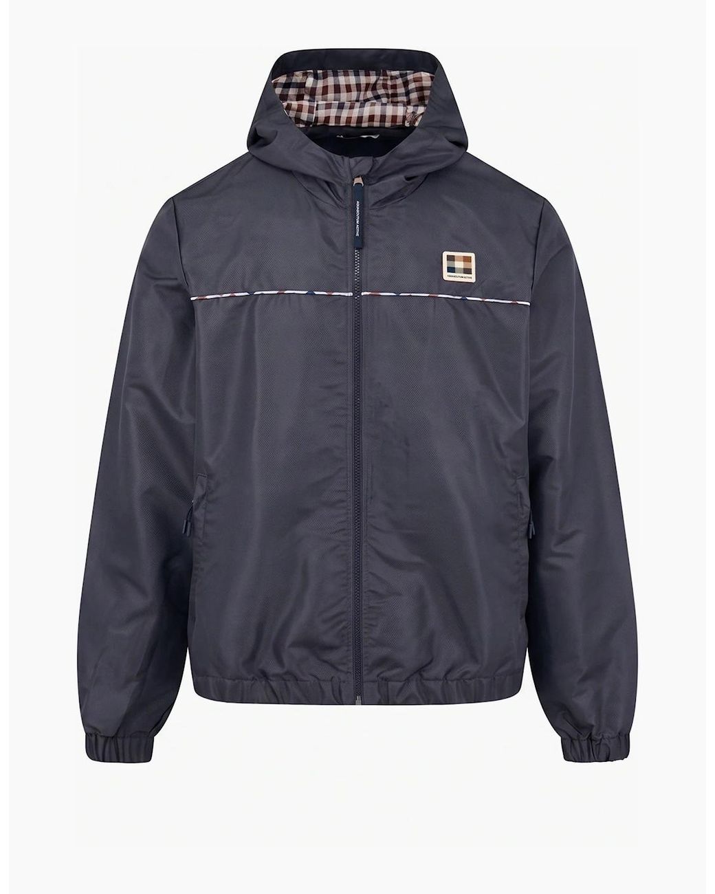 Aquascutum Blue Diamond Wave Badge Tracktop for men