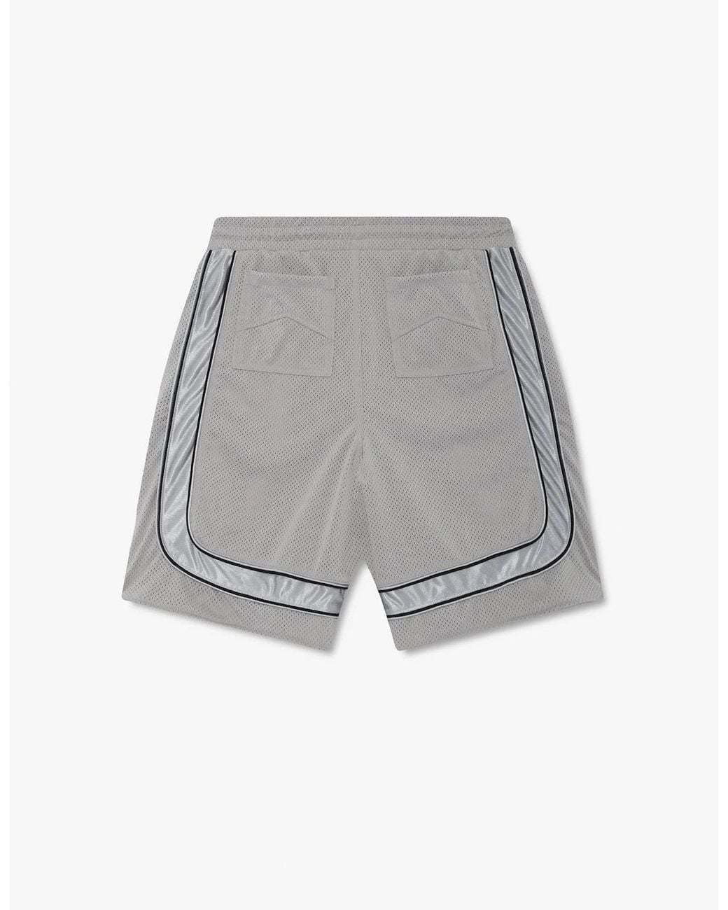 Rhude White Baggy Mesh Collegiate Shorts for men