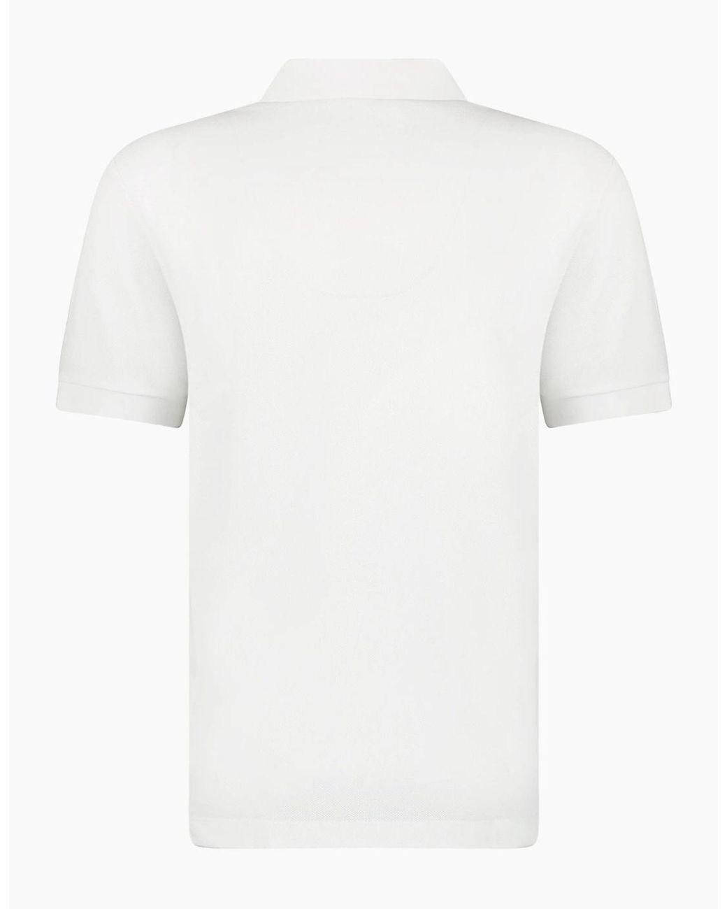 Burberry White Hartford Zip Polo Shirt for men
