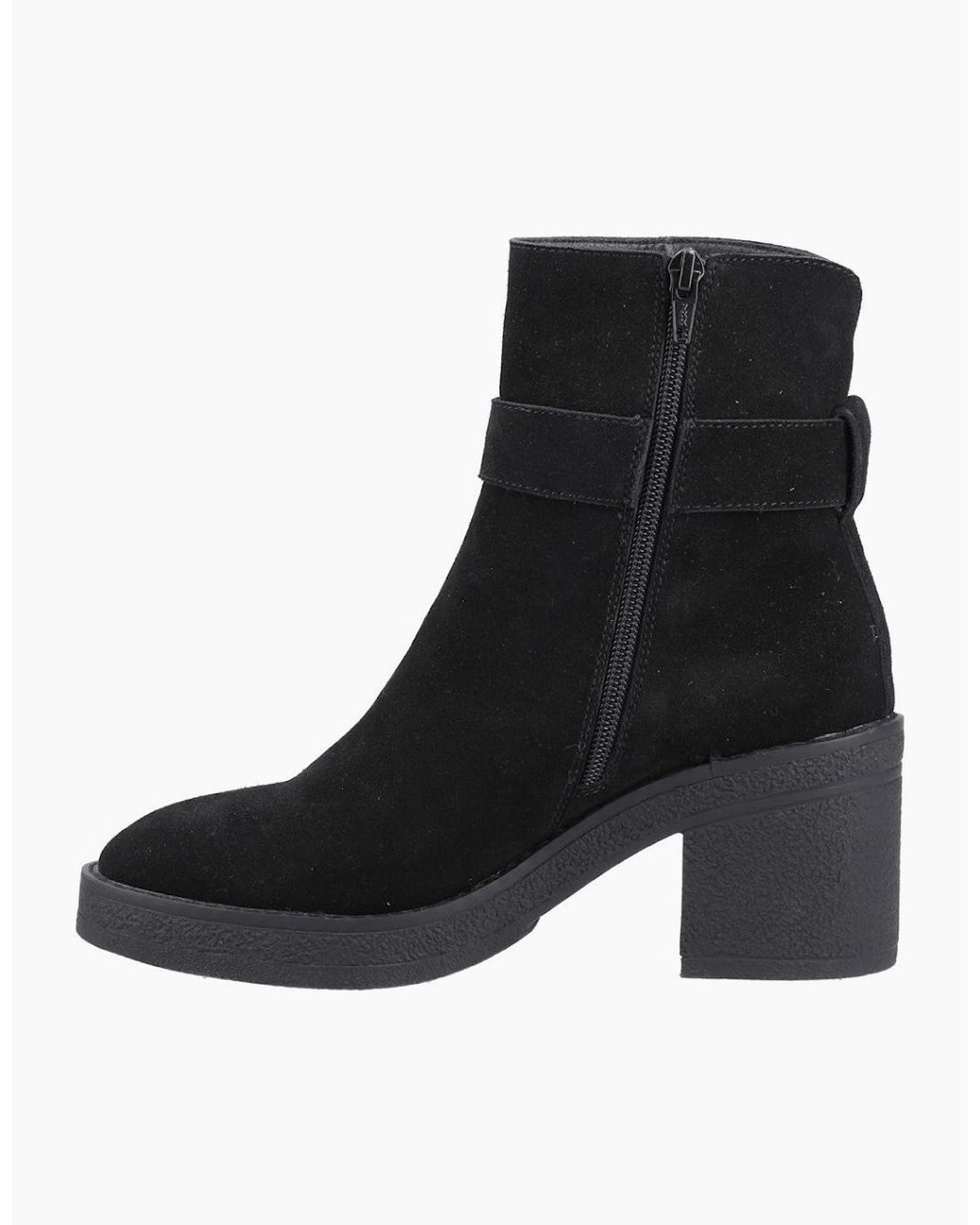 Hush Puppies Black Fearne Buckle Boot Ankle Boots