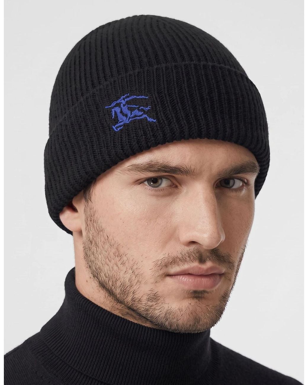 Burberry Black Ekd Knight Beanie for men