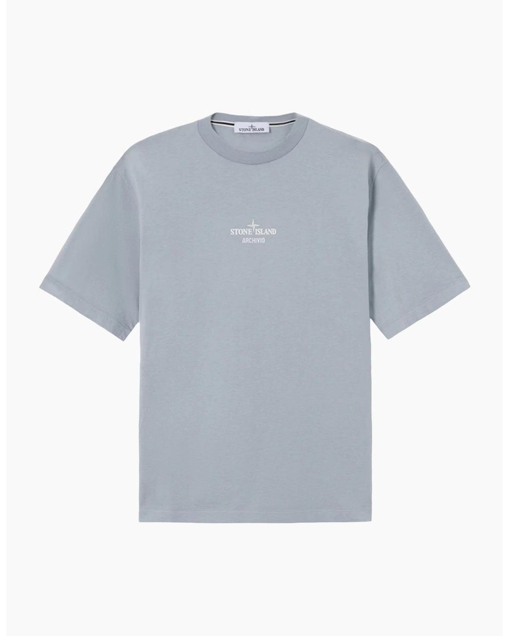 Stone Island Blue Branded 2100033 T-Shirt for men