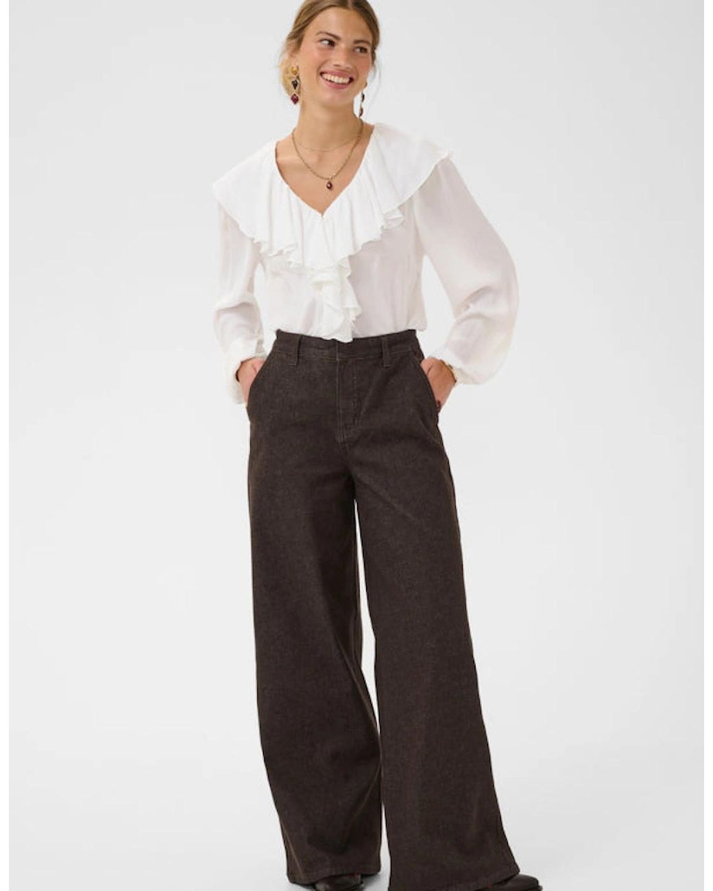 Cream Brown Visti Jeans