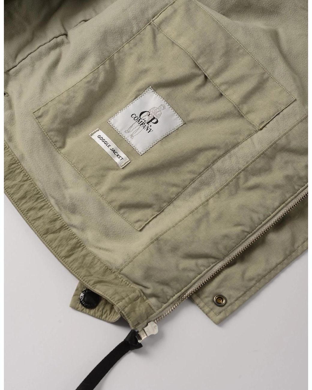 C P Company Green Heavy Chrome-R Goggle Jacket for men