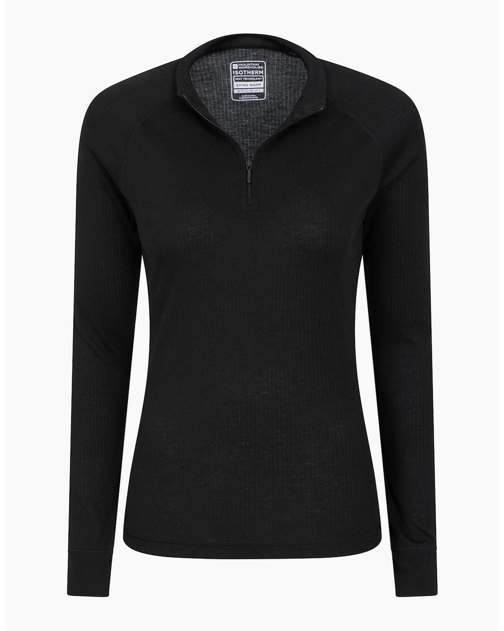 Mountain Warehouse Red Ladies Talus Zip Neck Long-Sleeved Thermal Top
