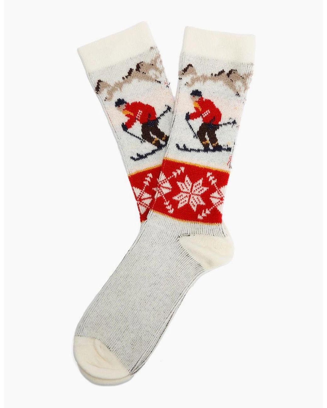 Anonymous Ism White Ski Jq Crew Off Socks for men