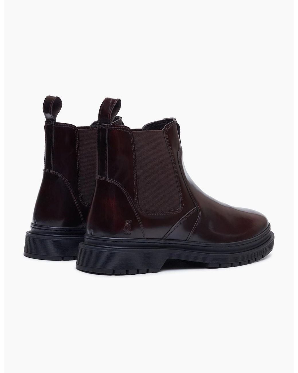 Hush Puppies Blue Jamie Leather Bordeaux Boots for men