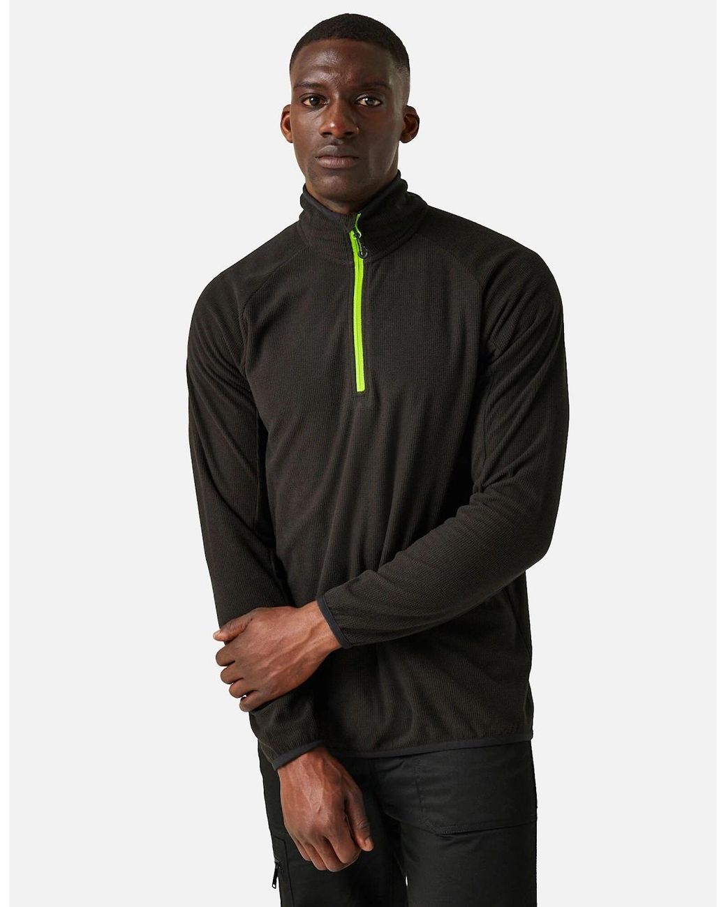 Regatta Black Professional Half Zip Fleece Top for men