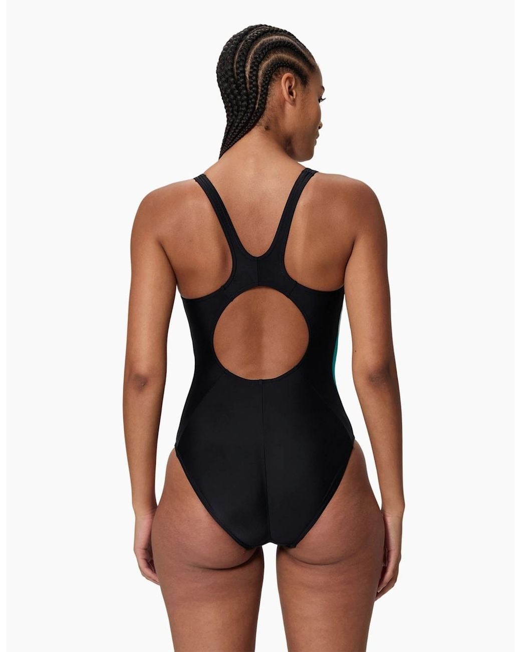 Speedo Blue Ladies Splice 2.0 Colour Block One Piece Swimsuit