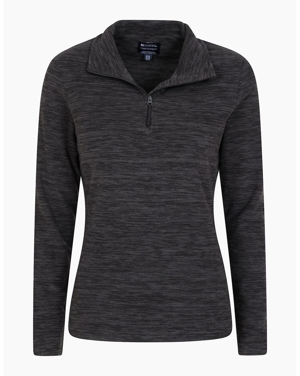 Mountain Warehouse Black Ladies Snowdon Melange Fleece Top
