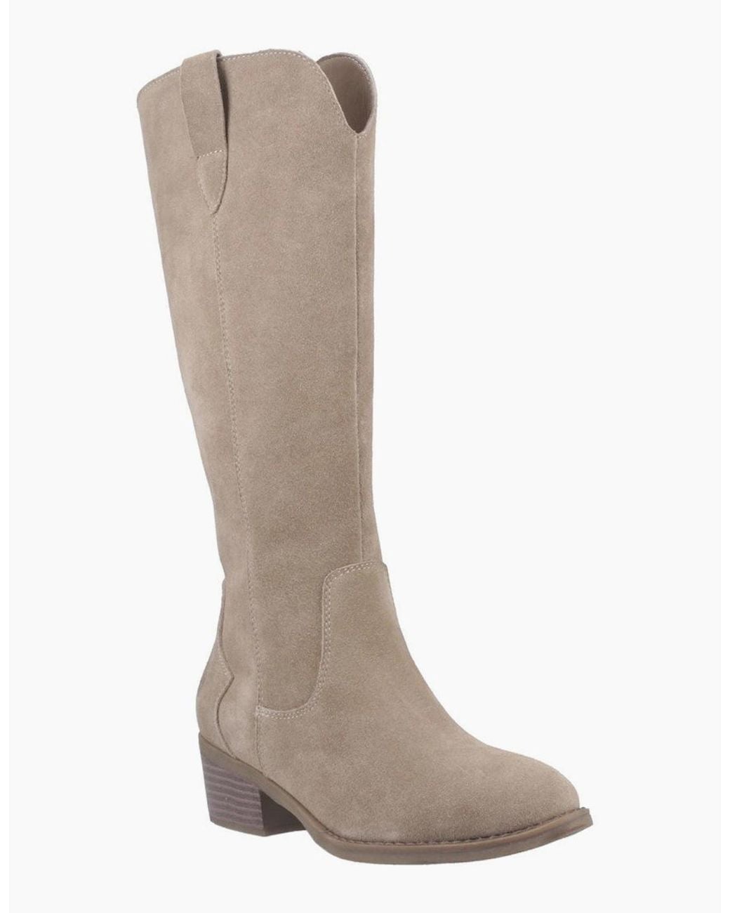 Hush Puppies Brown Isabella Long Boot Cowboy & Western Boots Taupe