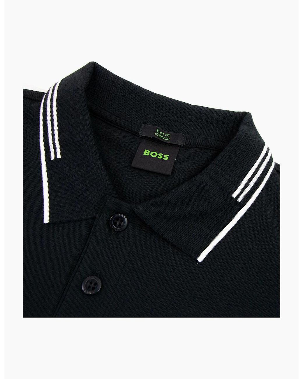 Boss Black Pual Curved Logo Slim Fit Polo 001 for men