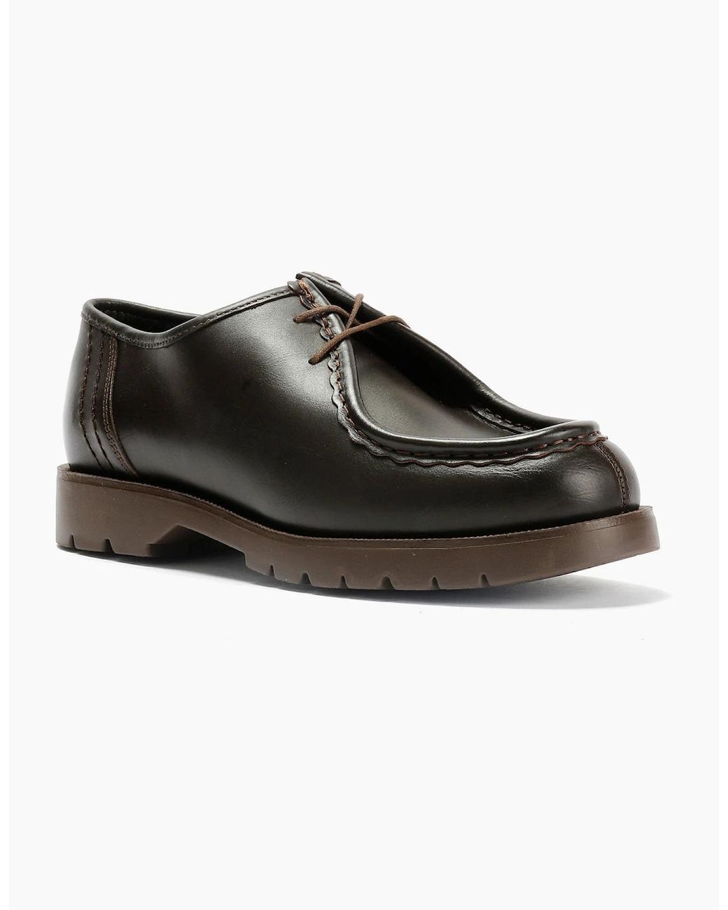 Kleman Black Padror Leather Lace-Up Shoes for men