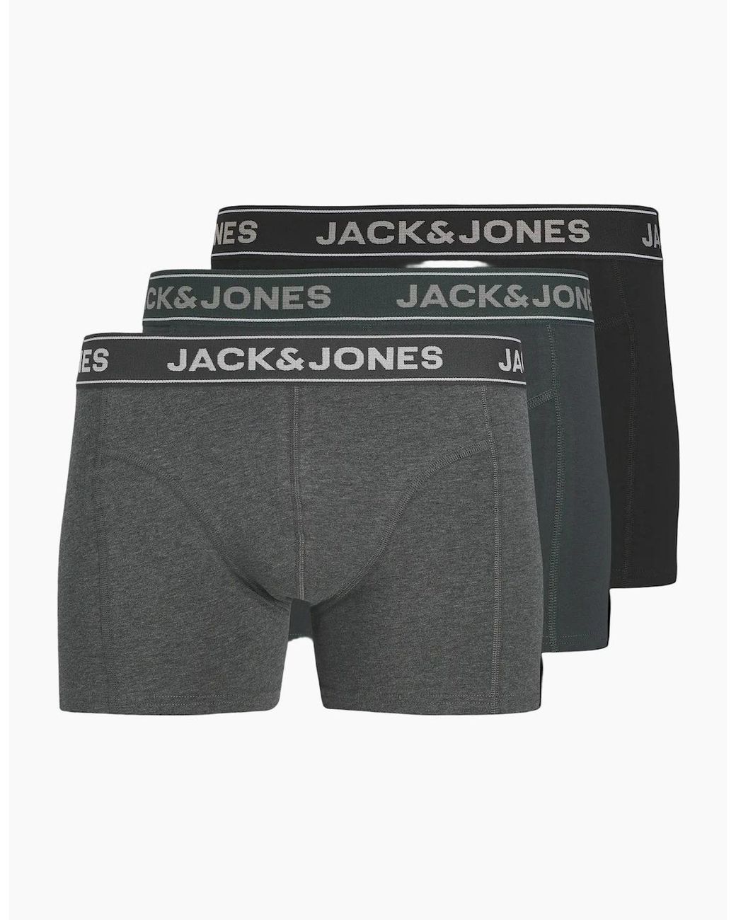 Jack & Jones Black 3 Pack Boxer Briefs for men