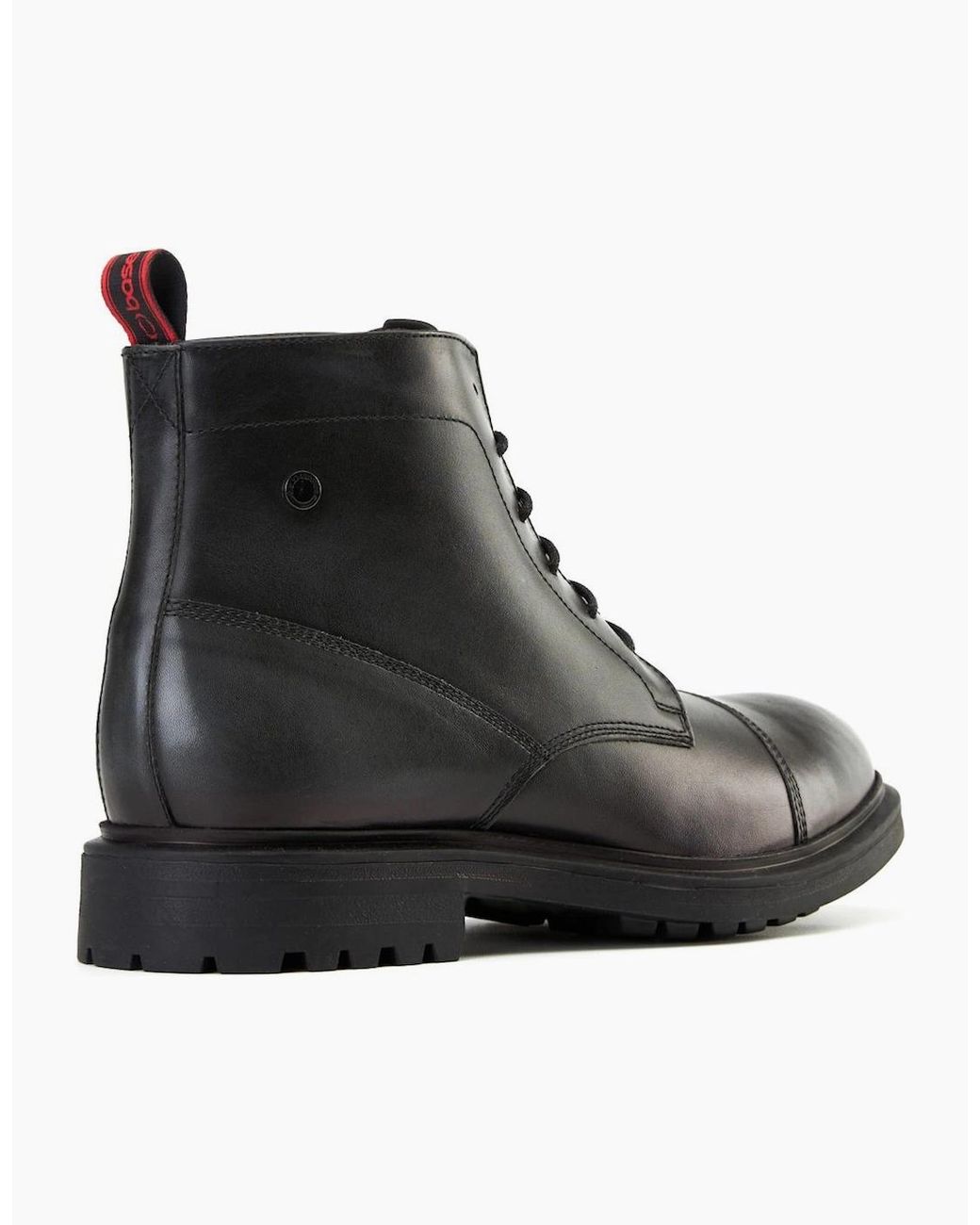 Base London Black Boulton Toe Cap Boots for men