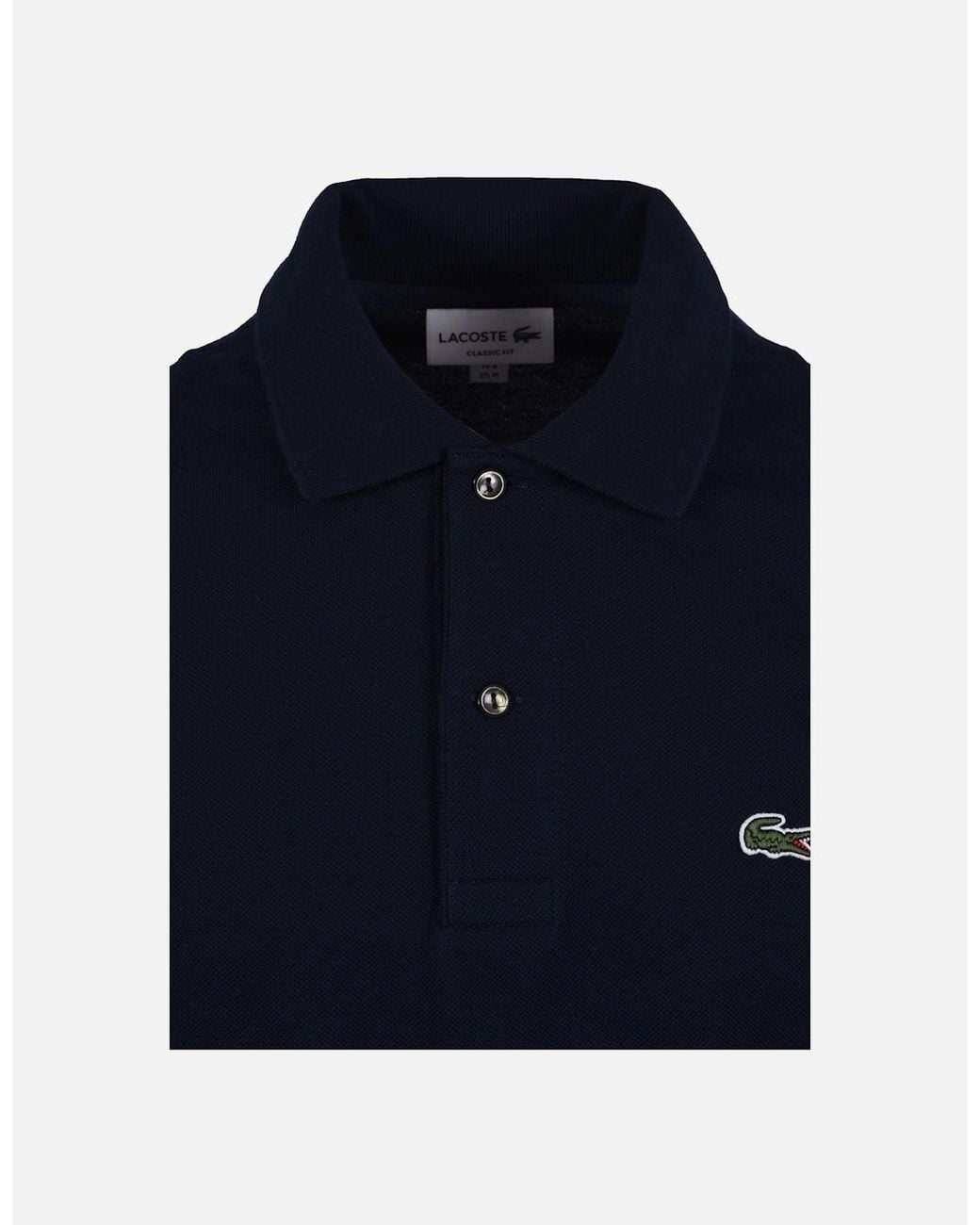 Lacoste Blue L.12.12 Pique Cotton Polo Shirt for men