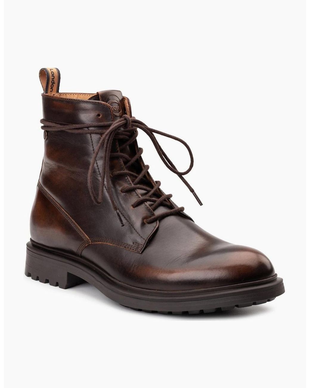 Base London Brown Brunel 7 Eyelet Boot for men