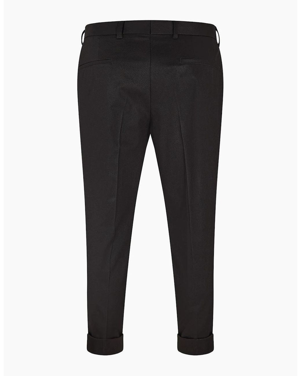 Boss Black Pepe Solid Patterned Pleated Chinos for men