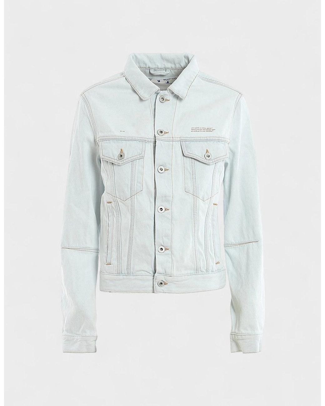 Off-White c/o Virgil Abloh Blue Open Back Denim Jacket Light