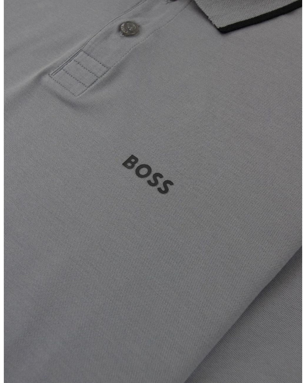 Boss Gray Paul Slim Fit Polo 036 for men