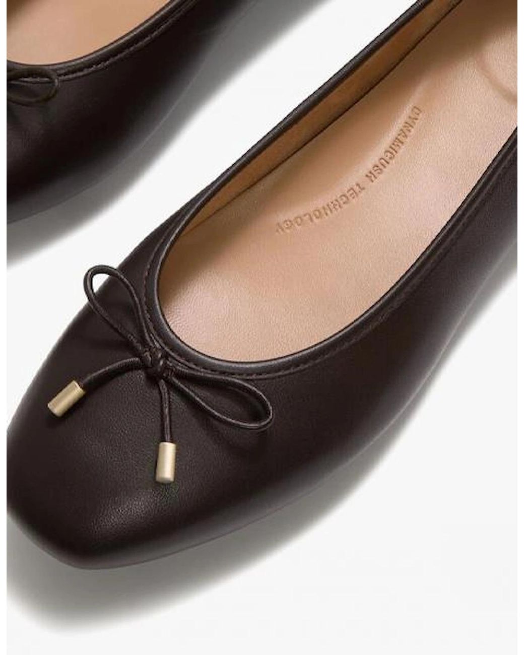 Fitflop White Delicato Bow Soft Leather Ballerina Shoes Chocolate