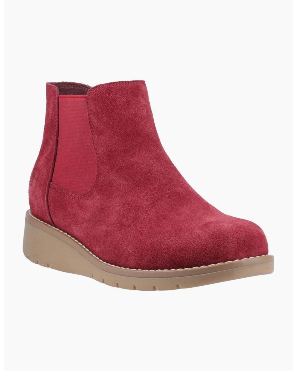 Hush Puppies Red Leonie Suede Boots