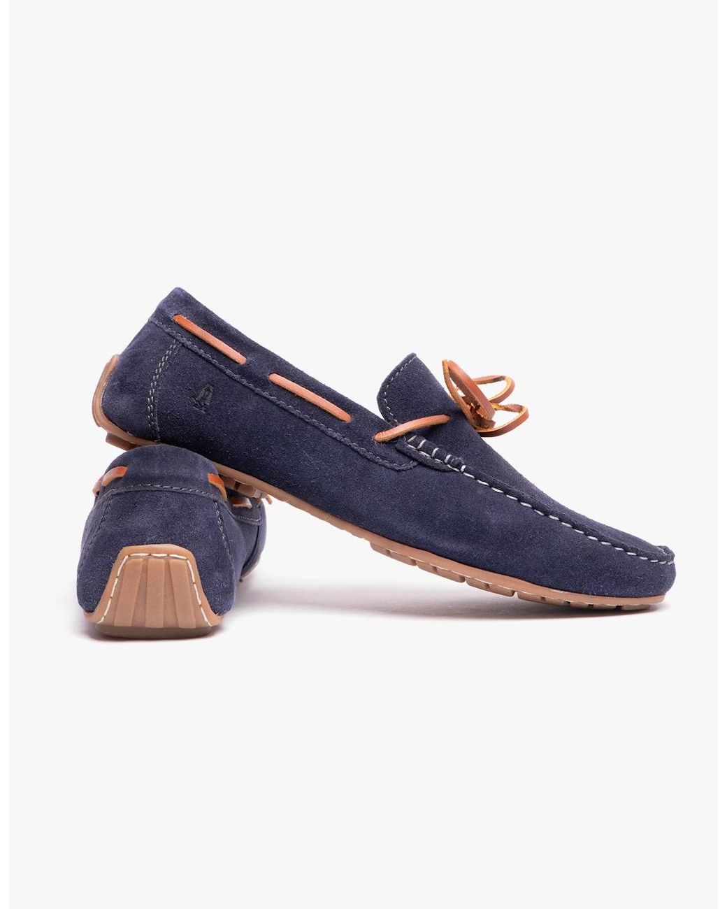 Hush Puppies Blue Reuben Boat Shoes for men