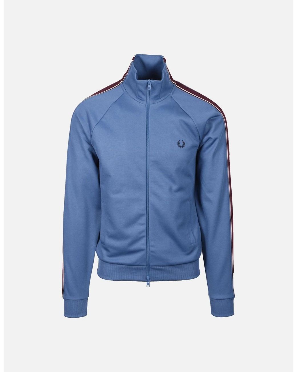 Fred Perry Blue Tramline Track Jacket for men