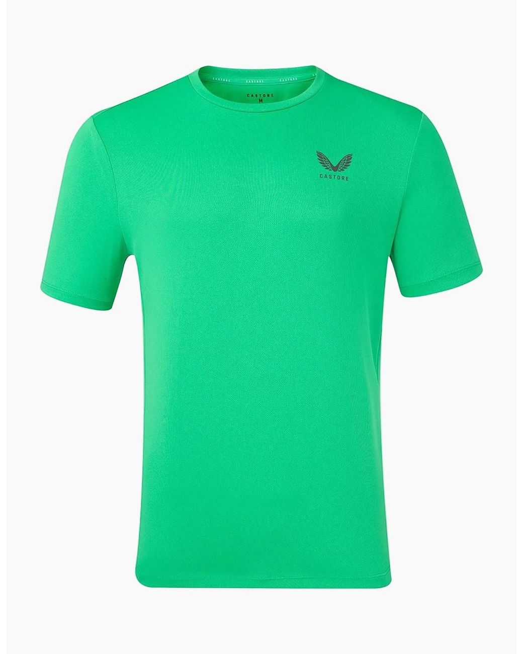 Castore Green Short Sleeve Polyester Activewear T-Shirts for men