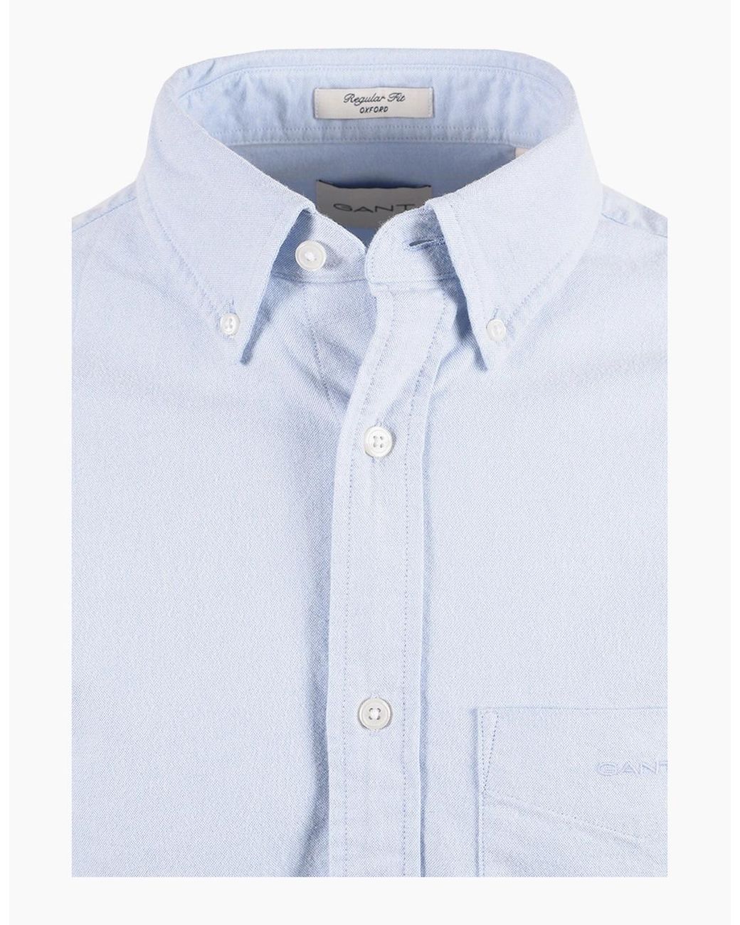Gant Blue Reg Fit Brushed Oxford Shirt Clear Sky for men