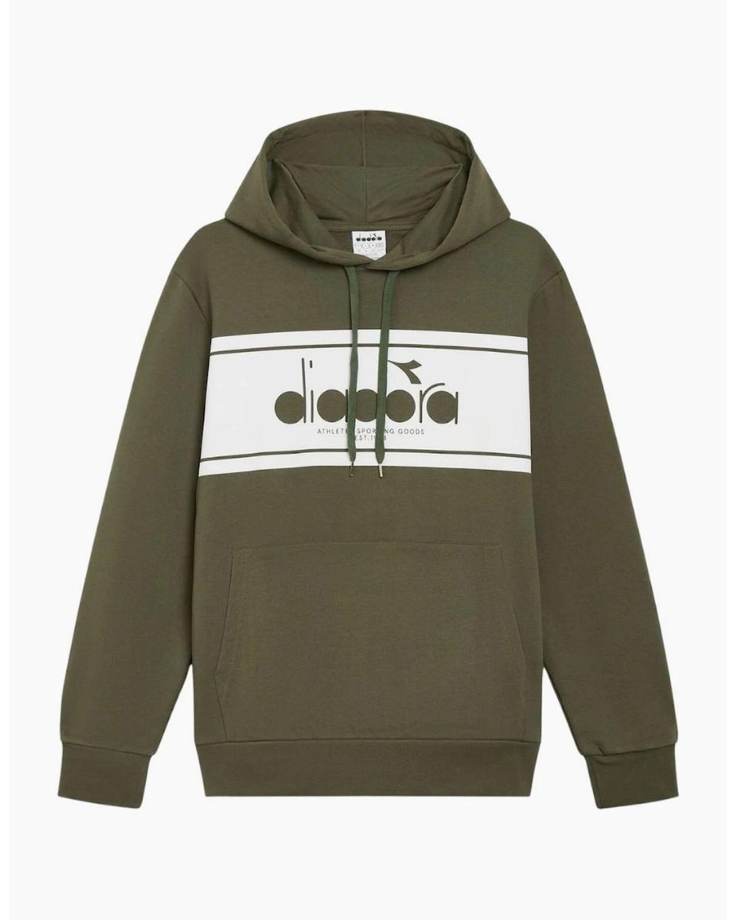 Diadora Green Logo Rifle Hoodie for men