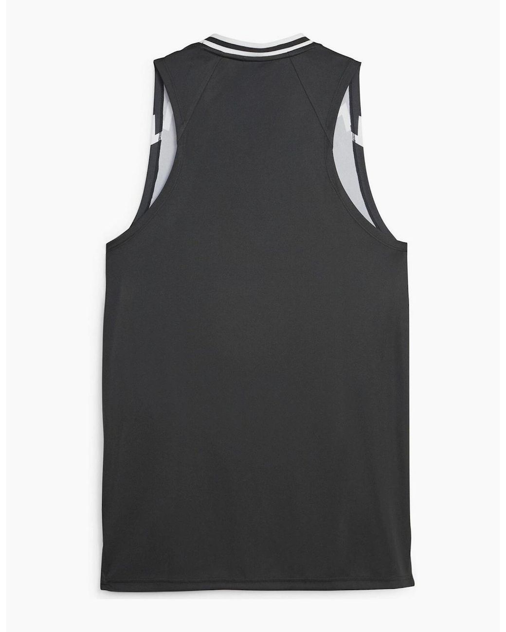PUMA Black Hoops Team Game Performance Basketball Jersey for men