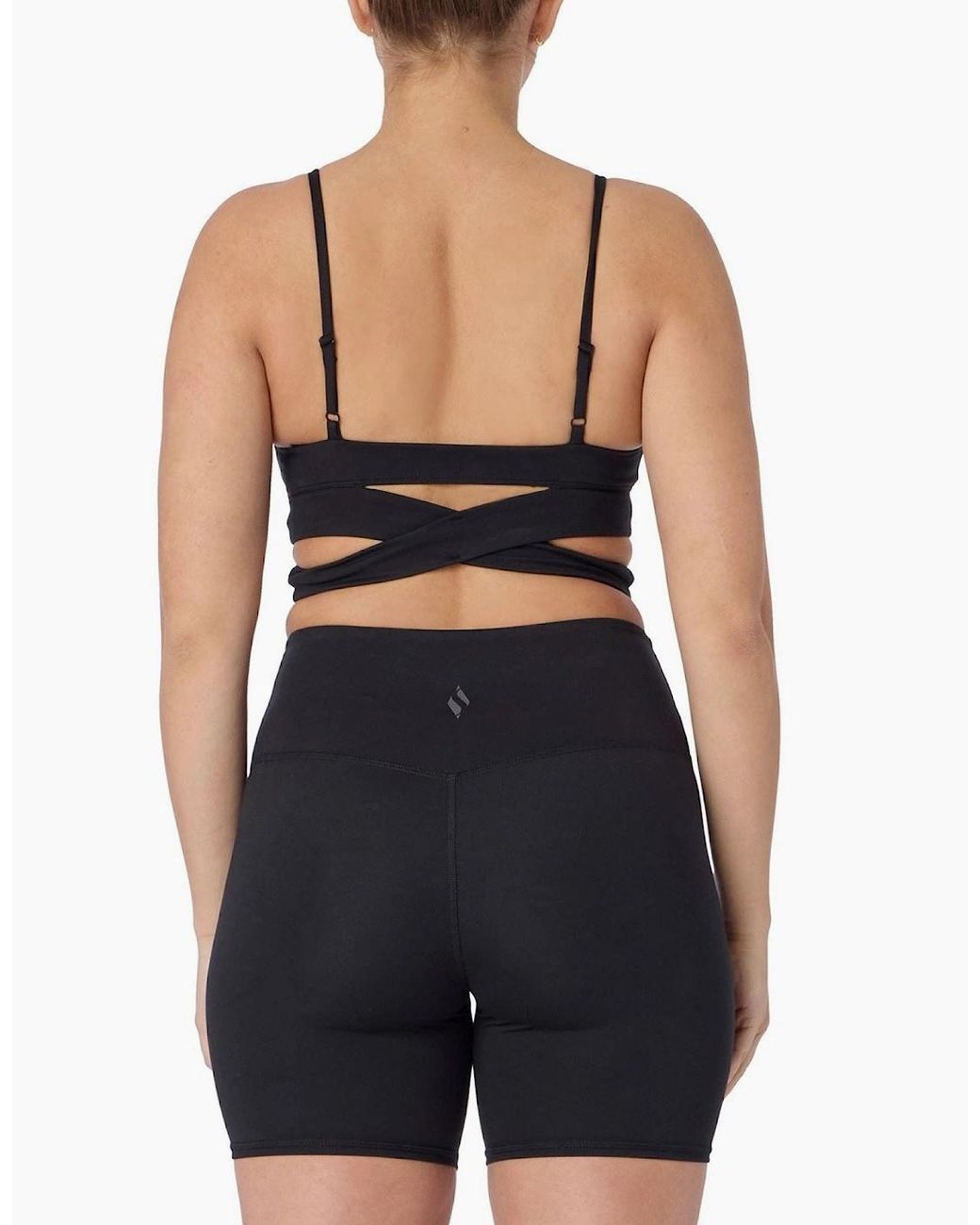 Skechers Black Goflex Slim Wrap Bra Polyester Sports Bra