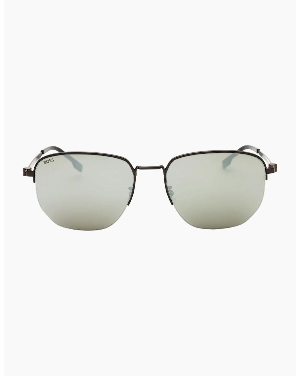Boss Gray Matte Dark Ruthenium Sunglasses for men