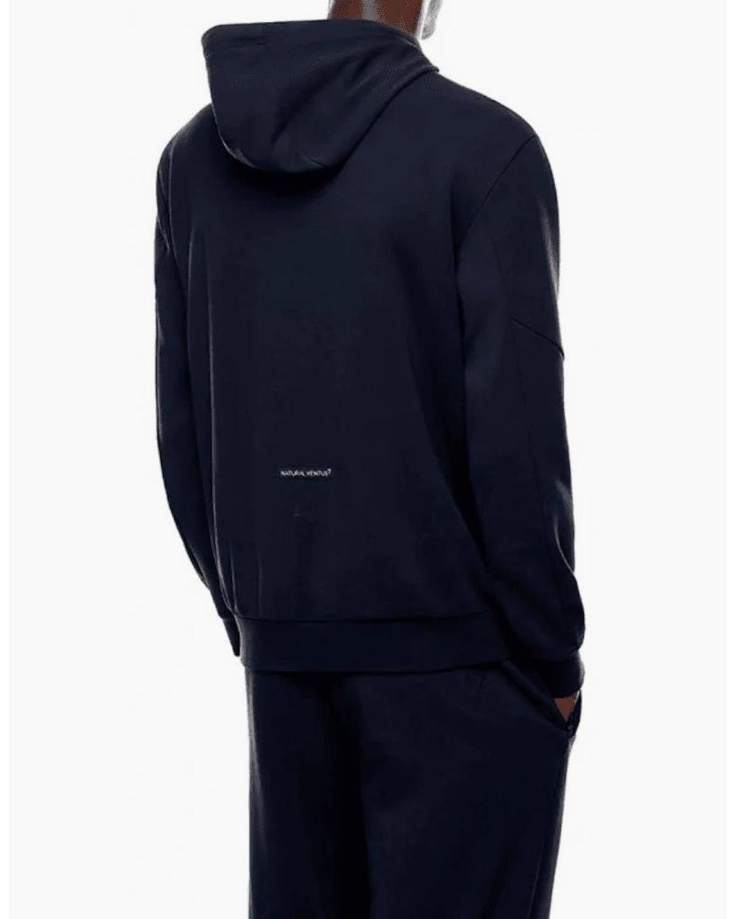 EA7 Blue Ventus7 Cotton Zip Hooded Tracksuit for men