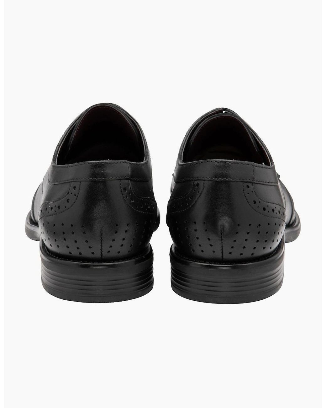 Lotus Black Dartford Wingtip Shoes for men