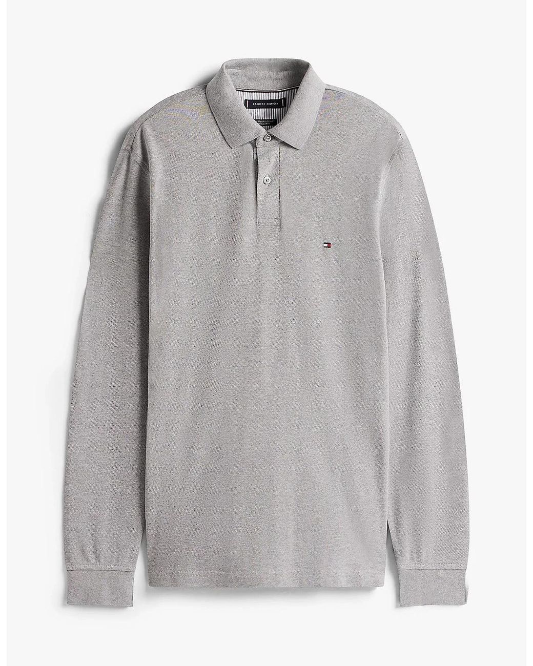 Tommy Hilfiger Gray 1985 Regular Long Sleeve Polo Shirt for men