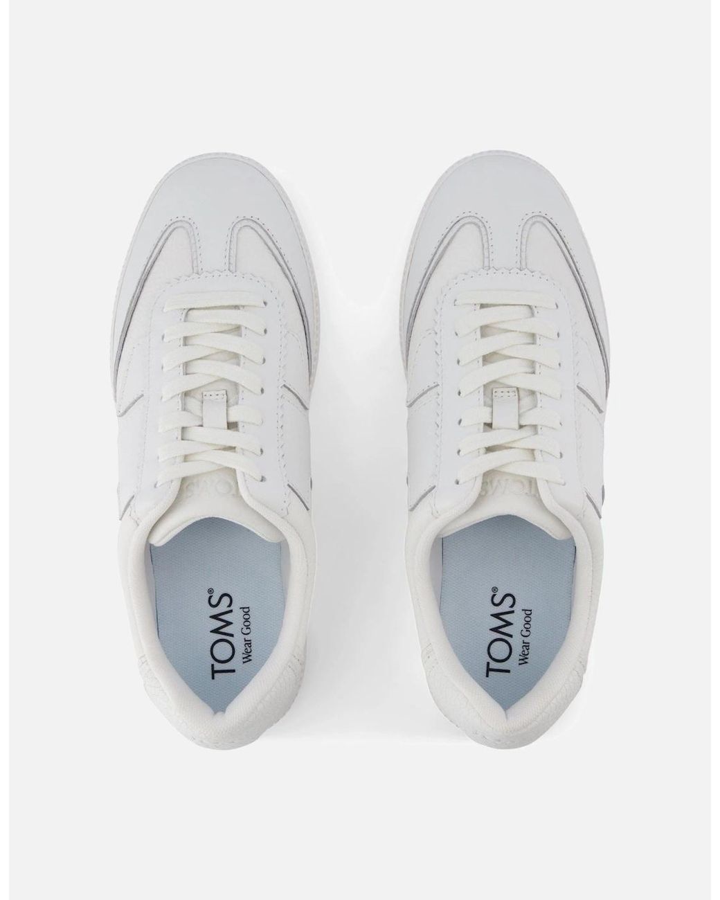 TOMS Gray Collins Leather Trainers