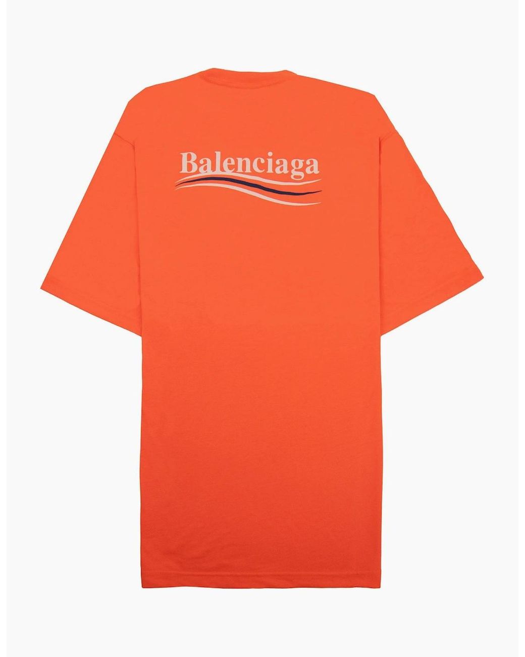 Balenciaga Orange Political Campaign Reg Fit T-Shirt for men