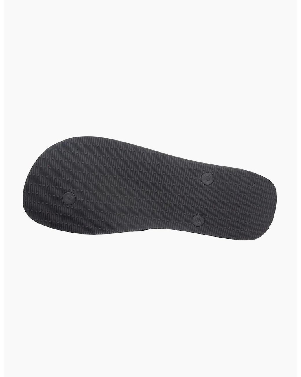 Franklin & Marshall Black Ua987 Rubber All Over Logo Thong Sandals for men