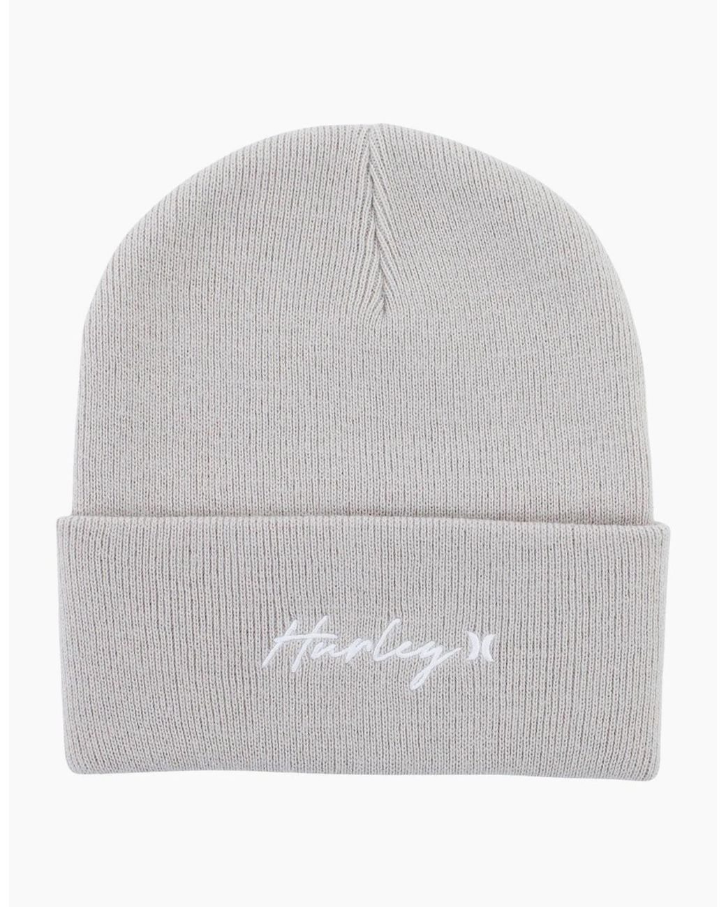 Hurley White Script Cuff 2.0 Fixed Cuff Beanie