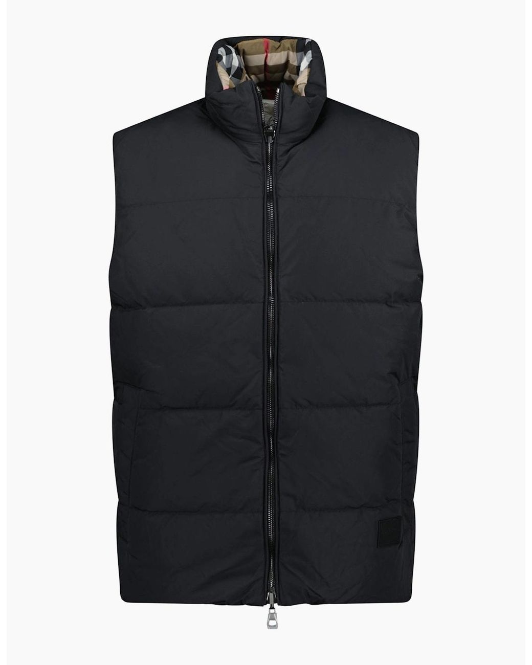 Burberry White 'Lowick' Reversible Down Gilet & Check for men