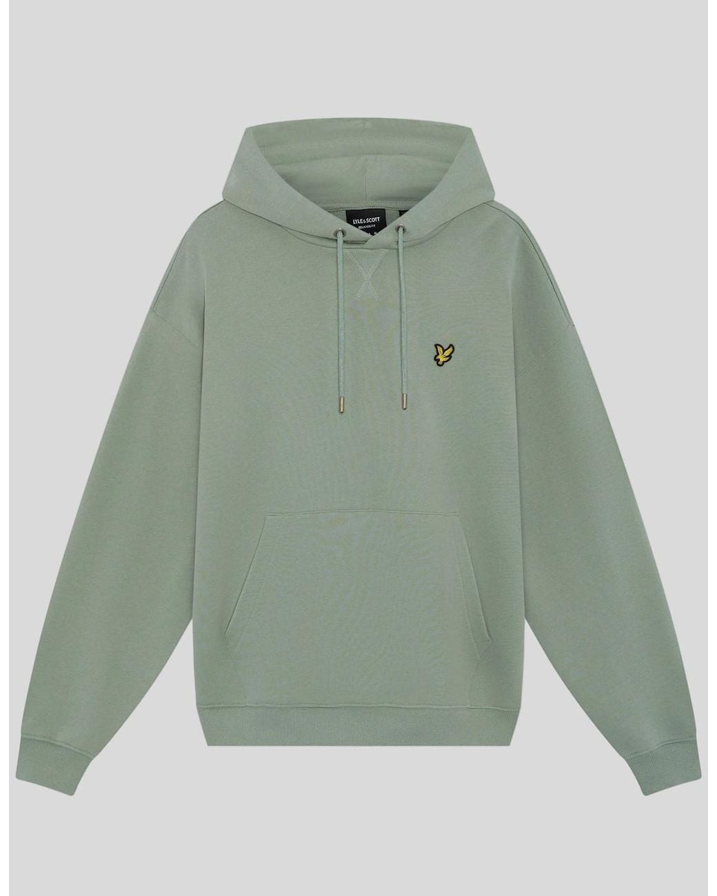 Lyle & Scott Green Heavyweight Loopback Cotton Hoodie for men