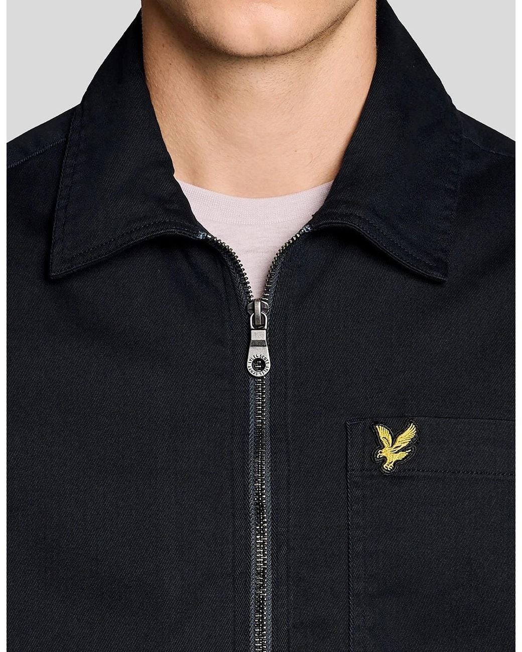 Lyle & Scott Blue Lightweight Enzyme Wash Overshirt for men
